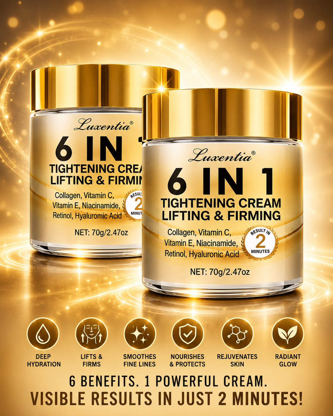 Luxentia™ Wrinkle Defense 6-in-1 Cream | Smooth, Firm & Hydrate