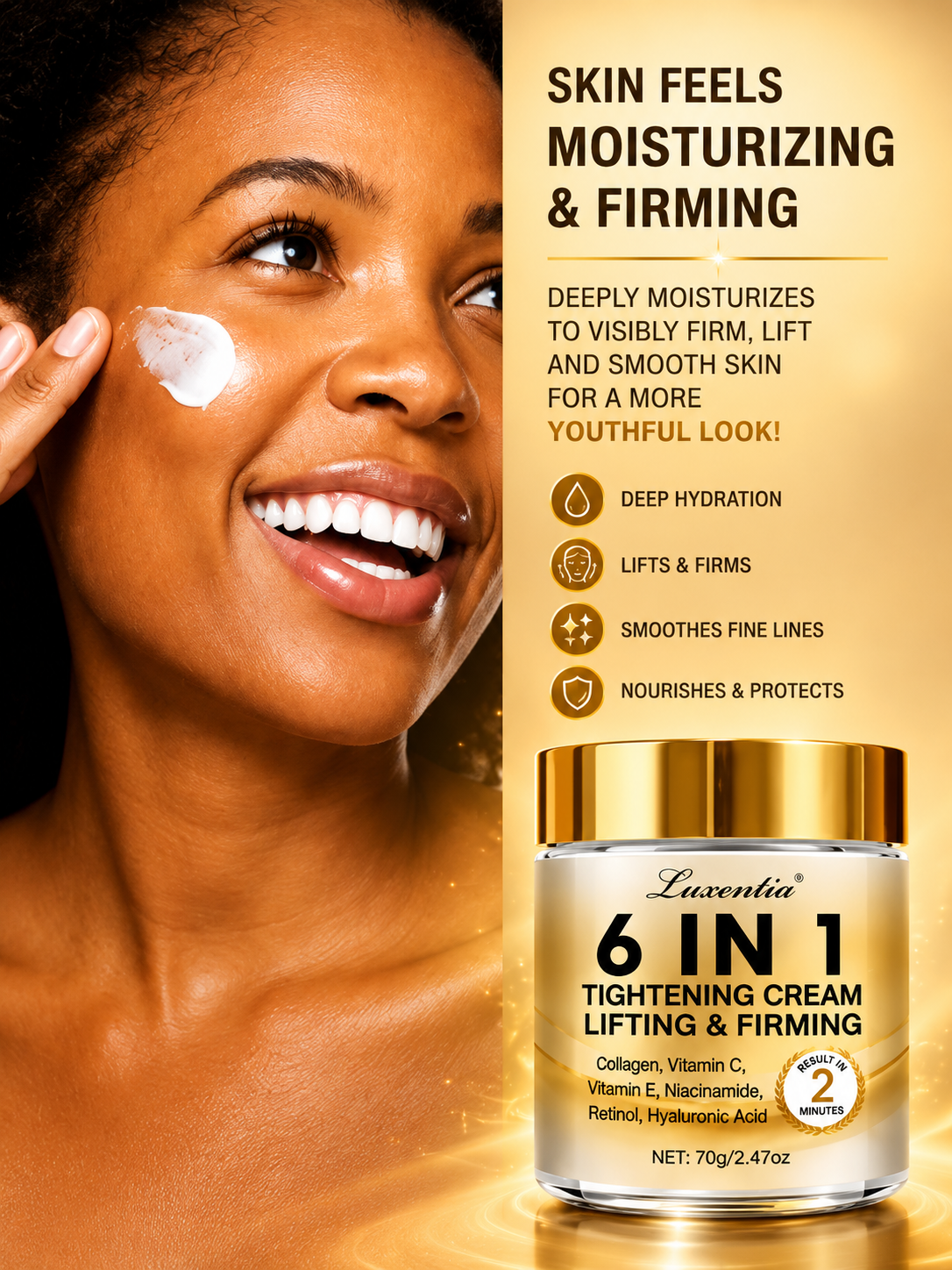 Luxentia™ Wrinkle Defense 6-in-1 Cream | Smooth, Firm & Hydrate